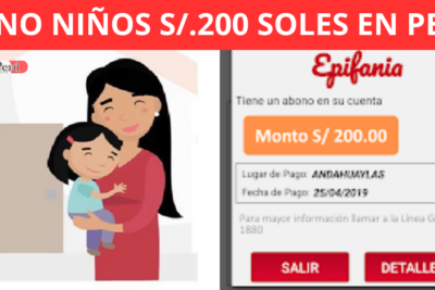 Bono 200 soles para niños