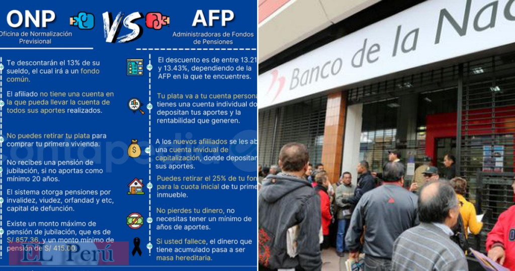¿Cuál es la diferencia entre AFP y ONP en Perú?