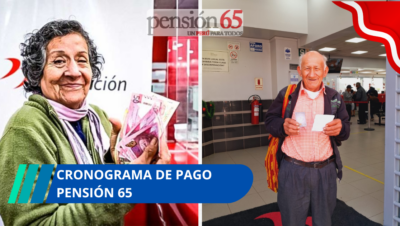 Cronograma de pago para 2026 de Pensión 65