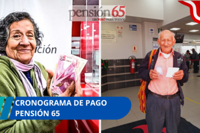 Cronograma de pago para 2026 de Pensión 65