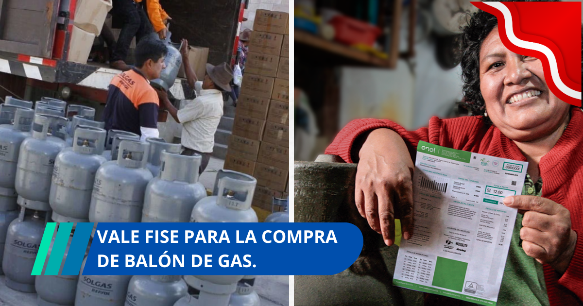 Gobierno anunció el aumento a S/30 del vale FISE para la compra del balón de gas