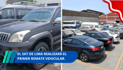 El SAT de Lima realizará el primer remate vehicular