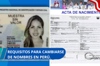 Requisitos para cambiarse de nombres en Perú