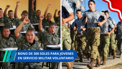 Bono de 300 soles para quienes presten servicio militar voluntario