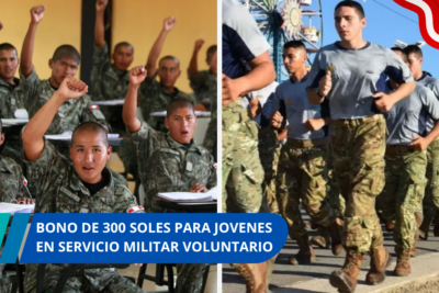 Bono de 300 soles para quienes presten servicio militar voluntario