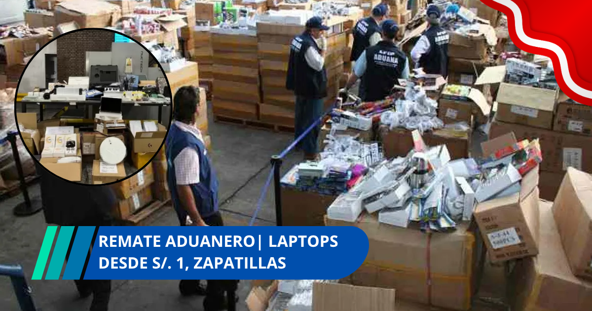 Remate Aduanero| Laptops Zapatillas, ropa y más desde S/. 1