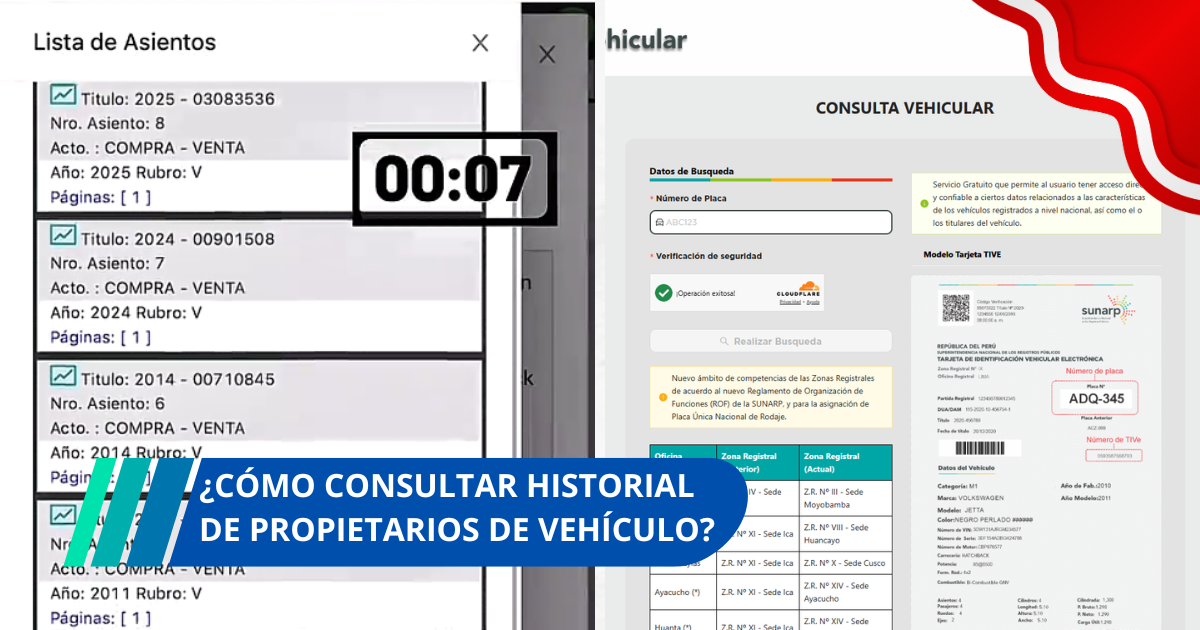¿Cómo consultar historial de propietarios de vehículo?