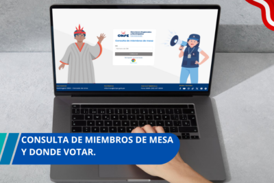 Consulta miembros de mesa y donde votar en las elecciones regionales y municipales