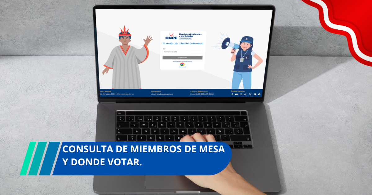 Consulta con DNI si eres miembro de mesa y donde votar en las elecciones regionales y municipales