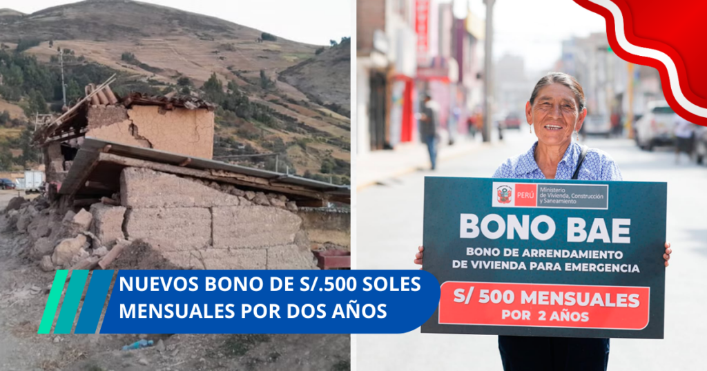 bono de 500 soles mensuales por dos años
