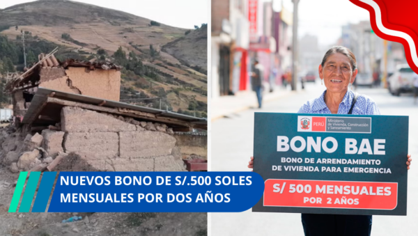 bono de 500 soles mensuales por dos años