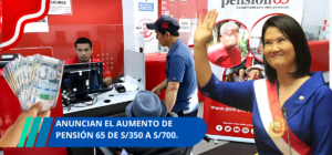 Anuncian el aumento de Pensión 65