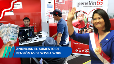 Anuncian el aumento de Pensión 65