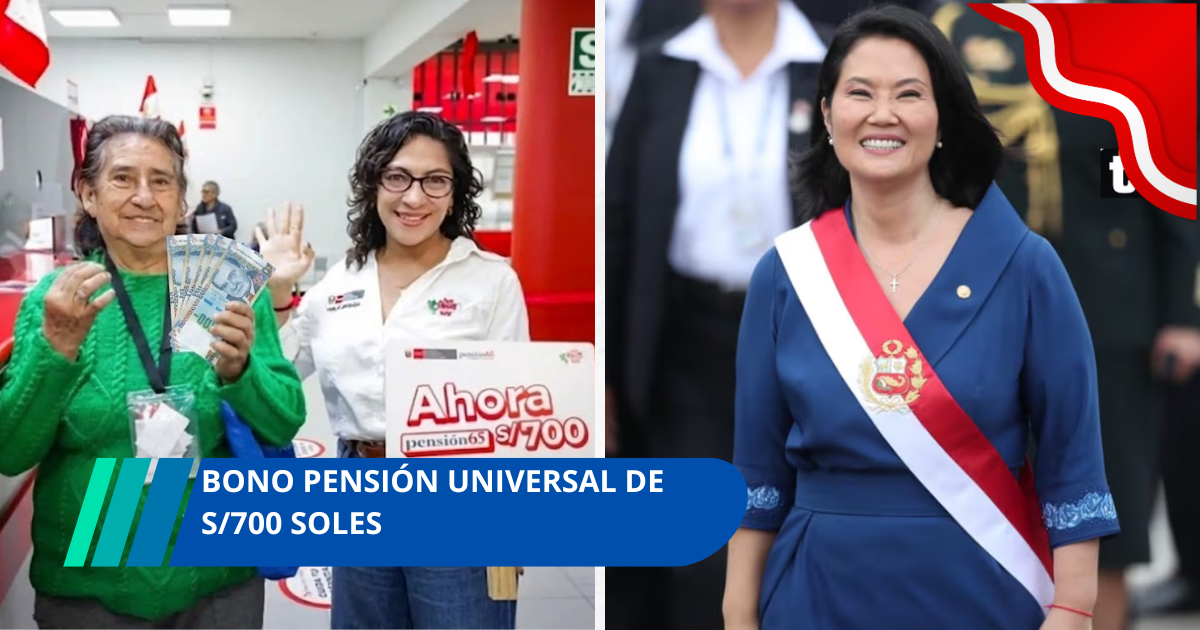 Bono Pensión Universal de s/700 soles anunciado por la presidenta Keiko Fujimori