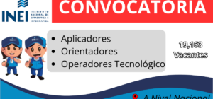 INEI requiere Aplicadores