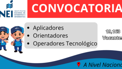 INEI requiere Aplicadores
