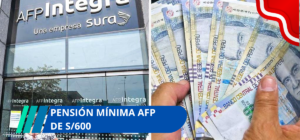 Pensión mínima AFP de S/600