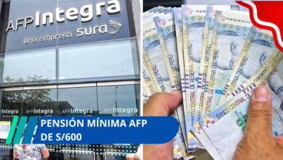 Pensión mínima AFP de S/600