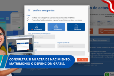 consultar si mi acta de nacimiento, matrimonio o defunción Gratis