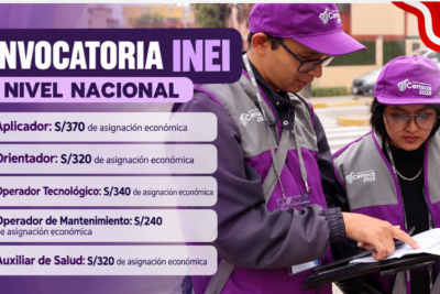 CONVOCATORIA INEI 20,132 vacantes