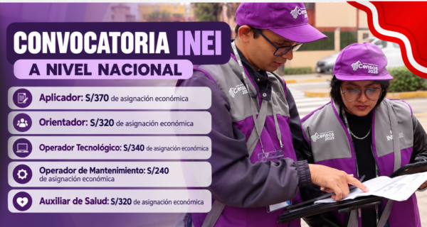 CONVOCATORIA INEI 20,132 vacantes