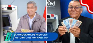 Cronograma de pago ONP octubre 2026 por apellido