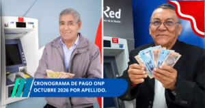 Cronograma de pago ONP octubre 2026 por apellido