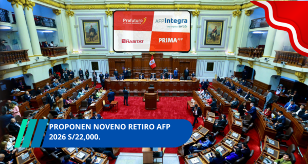 Proponen Noveno retiro AFP 2026 S/22,000