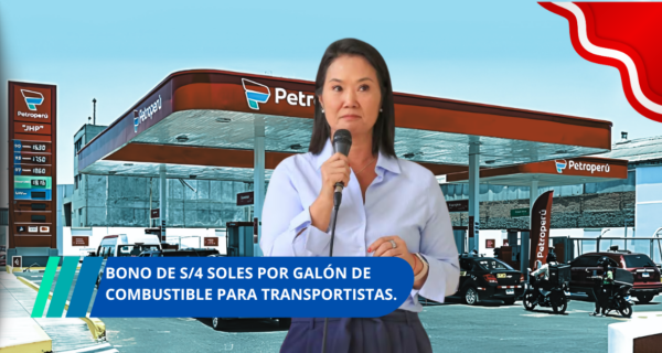 bono de 4 soles por galón de combustible para transportistas