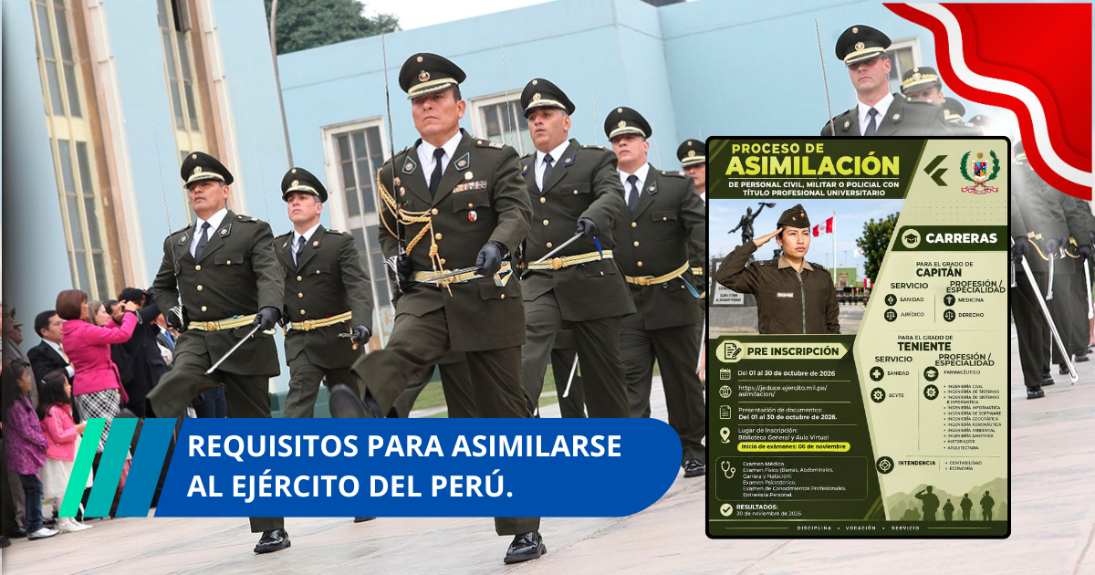 Ejército del Perú abre proceso de asimilación para profesionales