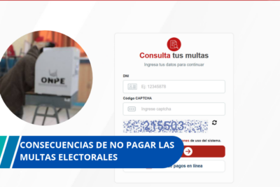 Consecuencias de no pagar las multas electorales