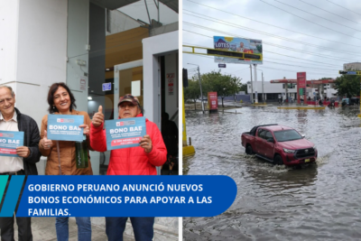Gobierno peruano anunció nuevos bonos económicos para apoyar a las familias