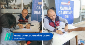 Reniec ofrece campañas de DNI gratuito.