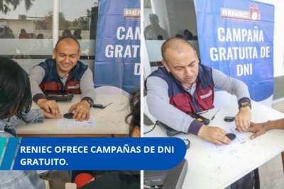 Reniec ofrece campañas de DNI gratuito.