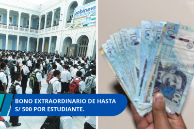 bono extraordinario de hasta 500 por estudiante
