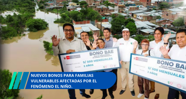 nuevos bonos para familias vulnerables afectadas por el fenómeno El Niño
