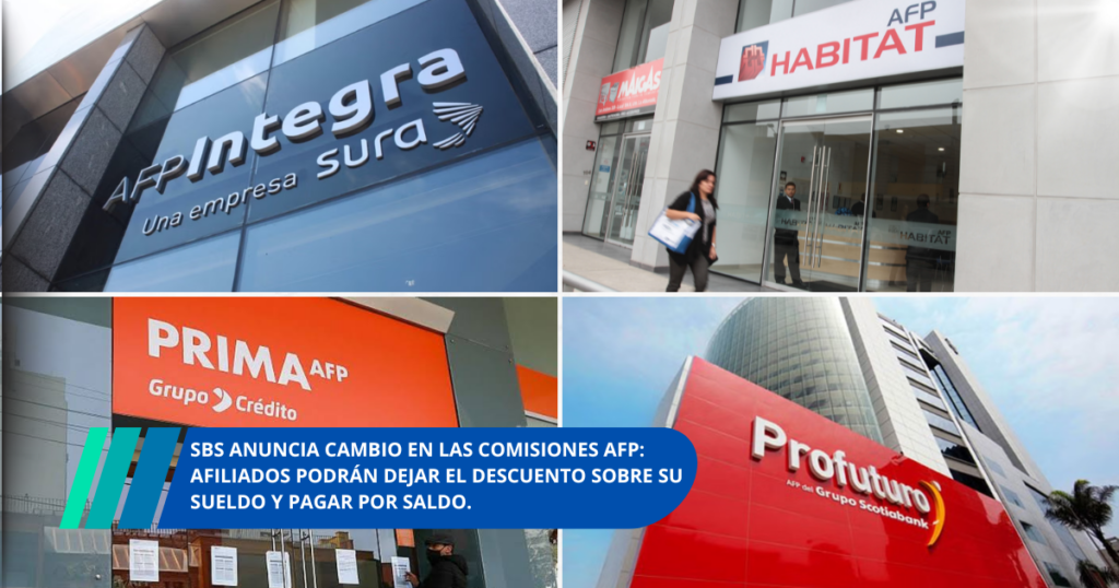 SBS anuncia cambio en las comisiones AFP: afiliados podrán dejar el descuento sobre su sueldo y pagar por saldo