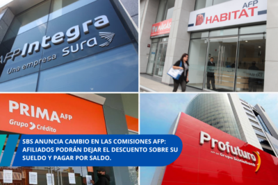 SBS anuncia cambio en las comisiones AFP: afiliados podrán dejar el descuento sobre su sueldo y pagar por saldo